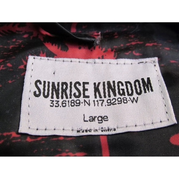 Sunrise Kingdom Waterproof Windbreaker Hawaiian Style Black/Red Size Large - Picture 11 of 15